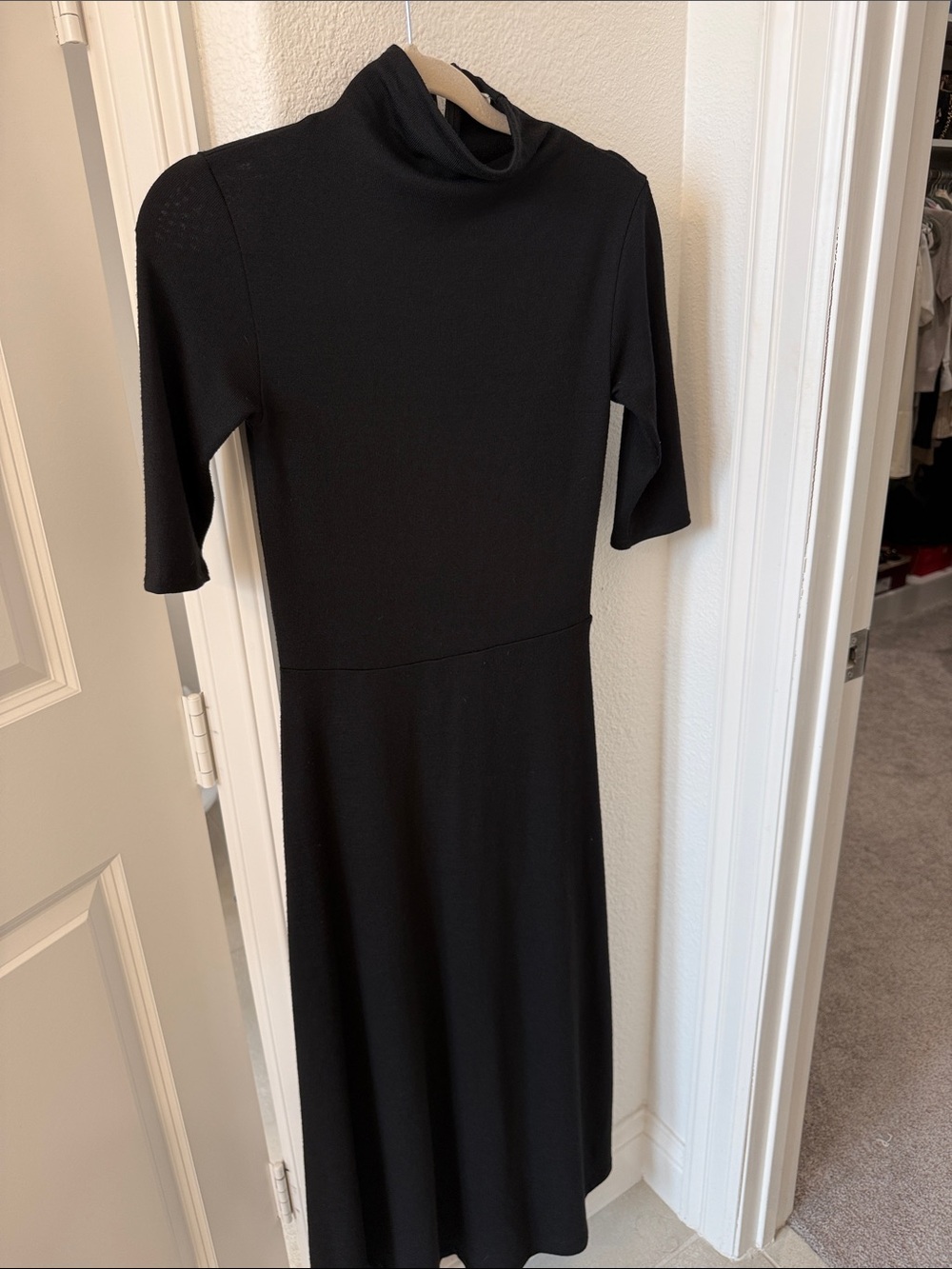 Vince Black Turtleneck Maxi Dress